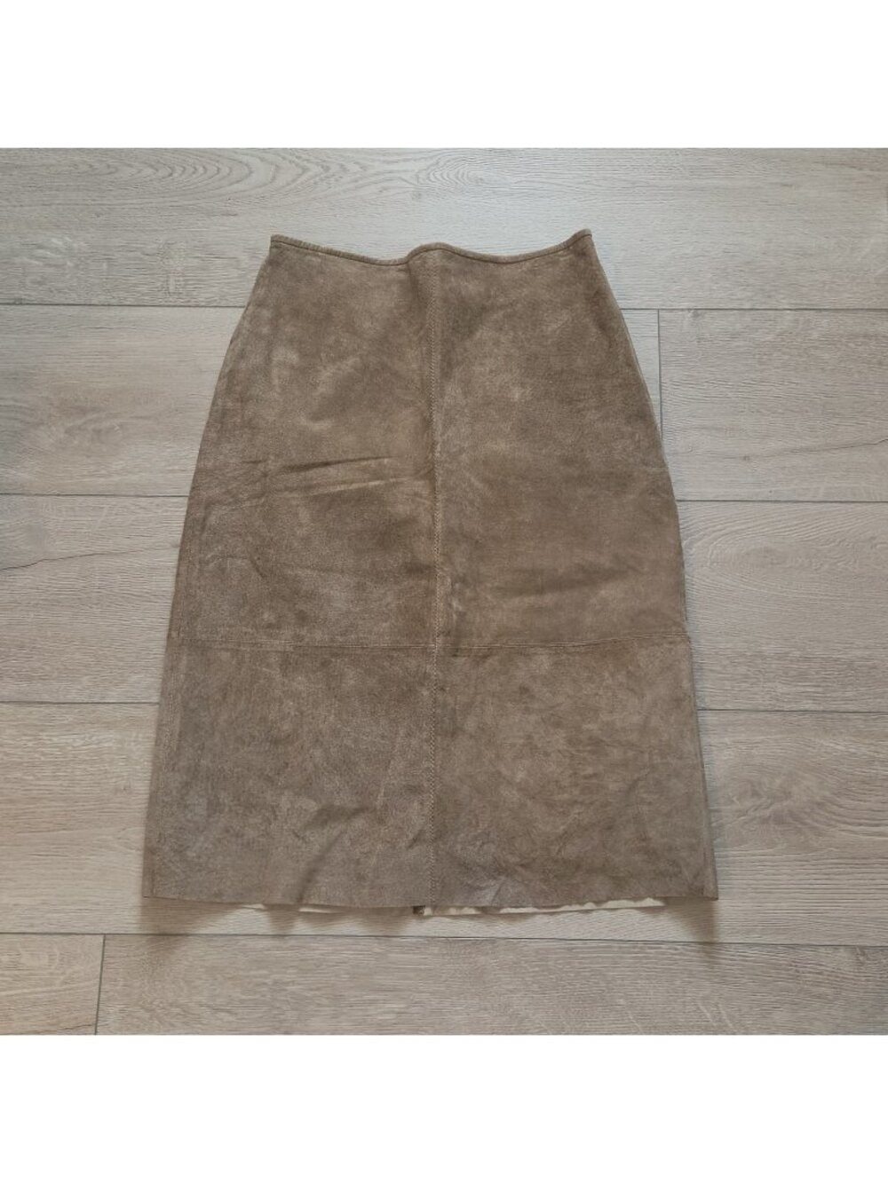 Saks Fifth Avenue Leather Skirt Women’s 10 Brown Boho Luxury Designer Office